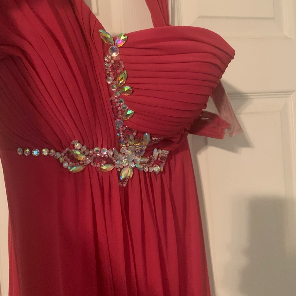 Elegant Pink Gown with Jewel Embellishments * Prom, Gala, Wedding*